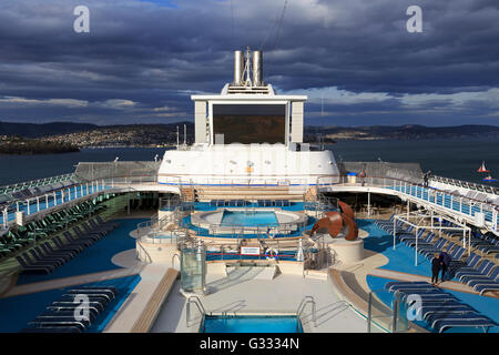 Kreuzfahrt Schiff, Insel in Hobart, Tasmanien, Australien Stockfoto