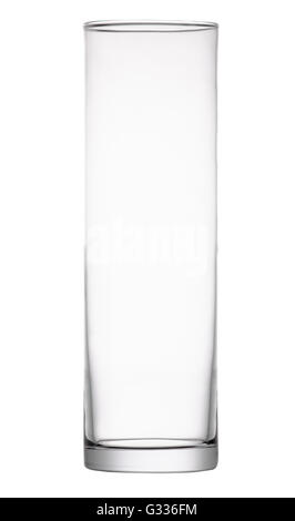 Leeres Glasvase isoliert auf weißem Hintergrund mit Beschneidungspfad. Stockfoto