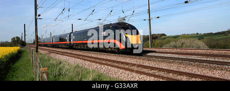 180 Zephyr Klasse Züge Grand Central Betriebsgesellschaft, High Speed Diesel Train, East Coast Main Line Railway, Peterborough Stockfoto