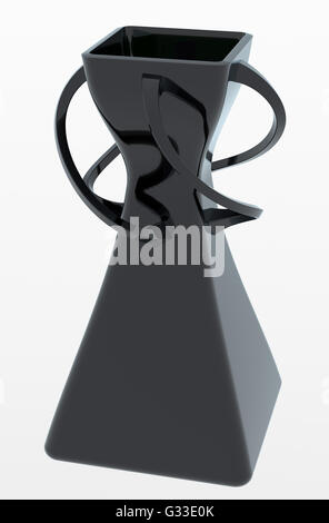 Leeres Glasvase isoliert auf weißem Hintergrund. Enthalten Sie Clipping-Pfad. Ansicht von vorne. 3D illustration Stockfoto