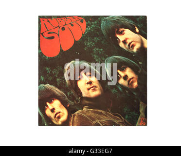 Rubber Soul lange Album-Cover von The Beatles spielen. Stockfoto