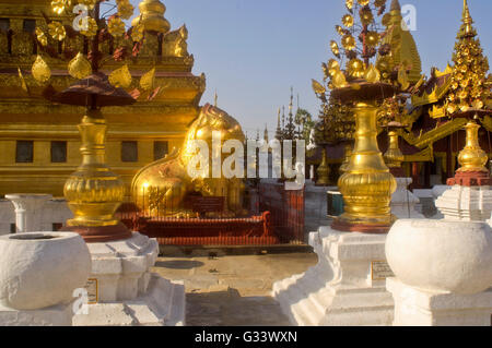 Asien, Wezigon Paya, Nyaung U, Bagan, Myanmar (Burma) Stockfoto