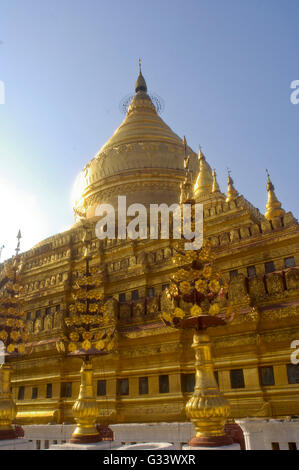Asien, Wezigon Paya, Nyaung U, Bagan, Myanmar (Burma) Stockfoto