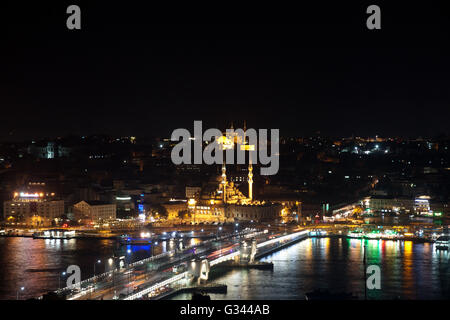 Der Blick vom Galata Turm, Istanbul. Stockfoto