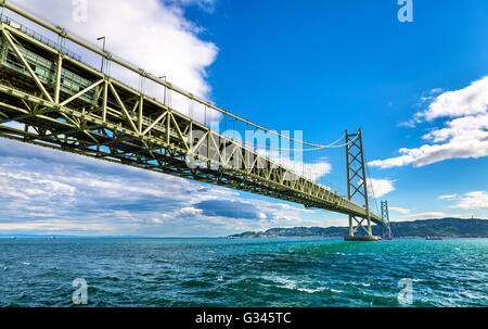 Akashi Kaikyo-Hängebrücke in Japan Stockfoto