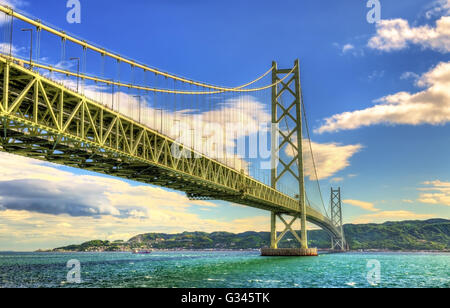 Akashi Kaikyo-Hängebrücke in Japan Stockfoto