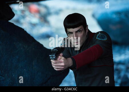 Datum der Freigabe: 22. Juli 2016 Titel: Star Trek über STUDIO: Paramount Bilder Regisseur: Justin Lin PLOT: die USS Enterprise-Crew untersucht die entferntesten unerforschten Raum, wo sie einen mysteriösen neuen Feind begegnen, stellt sie und alles, was die Föderation für auf die Probe Bild steht: Zachary Quinto (Credit: C Paramount Pictures/Entertainment Bilder /) Stockfoto