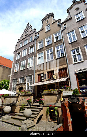 Straßenszene in Altstadt Mariacka Straße Danziger Pommern Polen Stockfoto