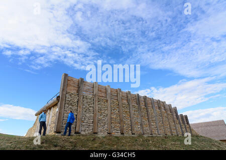 Mount Lpf: Replik Keltenwall, Deutschland, Baden-Württemberg, Schwäbische Alb, Schwäbische Alb, Bopfingen Stockfoto