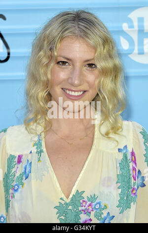 Ari Graynor besucht die Premiere für Showtime "Roadies" am Theater im Ace Hotel am 6. Juni 2016 in Los Angeles, Kalifornien. | Verwendung weltweit Stockfoto