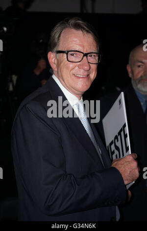 London, UK. 7. Juni 2016. : Labour Party MP Peter Mandelson besuchen die GFW 25. Jahrestag Tag drei Show im Truman Brewery, London statt. © Siehe Li/Alamy Live Stockfoto