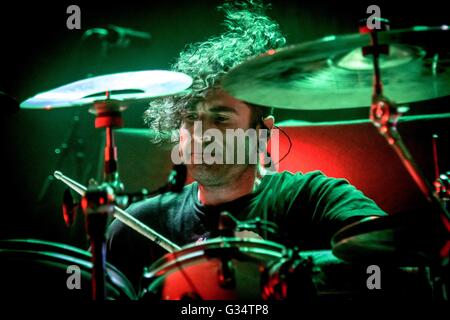 Toronto, Ontario, Kanada. 6. Juni 2016. US-amerikanische Heavy-Metal-Band Devildriver trat eine Vorstellung im Opernhaus in Toronto. Bandmitglieder: DEZ FAFARA, MIKE SPREITZER, NEAL TIEMANN, AUSTIN D'AMOND, DIEGO IBARRA © Igor Vidyashev/ZUMA Draht/Alamy Live News Stockfoto