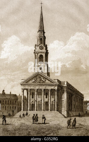 St. Martin-in-the-Fields, englische Anglikaner, Trafalgar Square, City of Westminster, London, 18. Jahrhundert Stockfoto