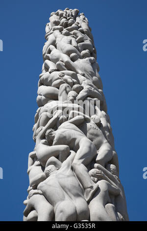 Vigeland Skulpturenpark, das weltweit größte Skulpturenpark von Gustav Vigeland, befindet sich in Frogner Park, Oslo, Norwegen gemacht. Stockfoto