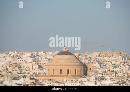 Die Stadt Mosta und Mosta Dome in Malta Stockfoto