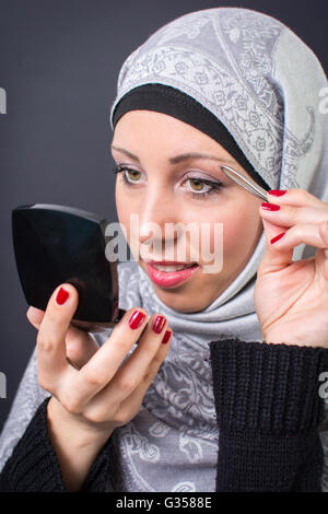 Wunderschöne muslimische Frau Stockfoto