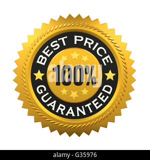 Bester Preis garantiert Label Stockfoto