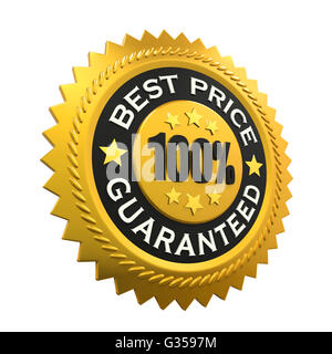 Bester Preis garantiert Label Stockfoto