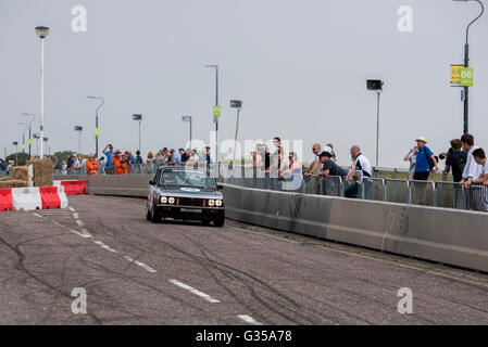 Rallye-Autos auf dem Bournemouth Räder Festival 5. Juni 2016 Stockfoto