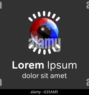 Auge-Logo-design Stock Vektor