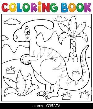 Malvorlagen Dinosaurier Buchthema 4 - Bild-Darstellung. Stockfoto