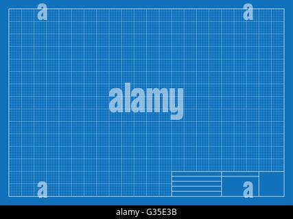 Ausarbeitung von Blueprint, Raster, Architektur Stock Vektor