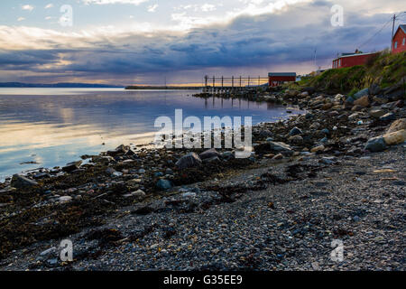 Die Küste von Vadsoya, Vadso, Finnmark, Norwegen. Stockfoto