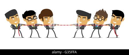 Tauziehen, Business, Menschen, Wettbewerb Stock Vektor