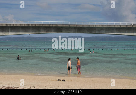 Der Strand von Kouri Island, Okinawa Stockfoto