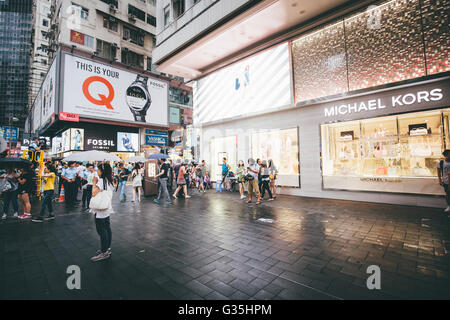 Mode-Spaziergang in Causeway Bay Hong Kong, China Stockfoto