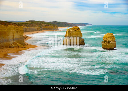 Die 12 Apostel an der Great Ocean Road in Australien Stockfoto