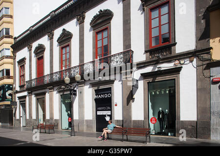 Calle Triana, Triana Viertel, Stadt Las Palmas de Gran Canaria, Insel Gran Canaria, Kanarische Inseln, Spanien, Europa Stockfoto