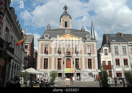 Das Rathaus (Grote, Huy, wallonische Region, Provinz Lüttich, Belgien. Stockfoto