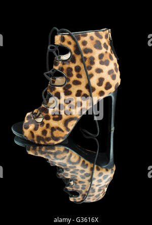 High Heels, High Heel, Leoparden-Print Stockfoto