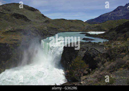 Salto Grande, großen Wasserfall, Torres del Paine Nationalpark, Chile Stockfoto