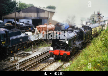 U-Klasse 31806 Dampfzug Mitte Hants Eisenbahn Brunnenkresse Dampfleitung. Hampshire. England. VEREINIGTES KÖNIGREICH. Europa Stockfoto