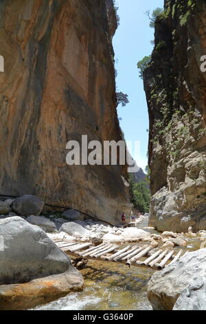 Der engste Durchgang der Samaria-Schlucht, Kreta, Griechenland Stockfoto