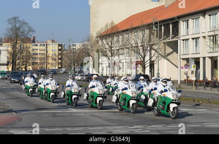 Motorradstaffel, Luisenplatz, Charlottenburg, Berlin, Deutschland Stockfoto