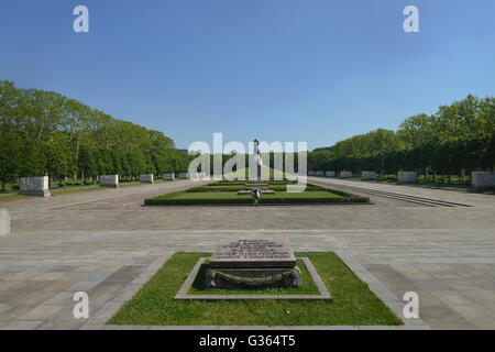 Sowjetisches Spuren, Puschkinallee, Treptow, Berlin, Deutschland Stockfoto