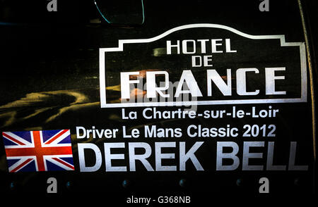 Derek Glocken 2012 Classic Le Mans Teilnehmer Auto 1929 Bentley 4,5 Liter "Blower". An der 2015 Goodwood Revival, Sussex, UK. Stockfoto