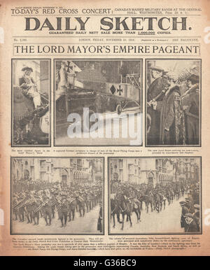 1916 Daily Sketch Lord Mayor's Show, London Stockfoto