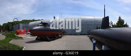 USA US Navy Submarine Force Museum, Themse in Groton, Connecticut Stockfoto