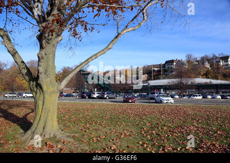 Herbstszene in Dobbs Ferry, NY, USA Stockfoto