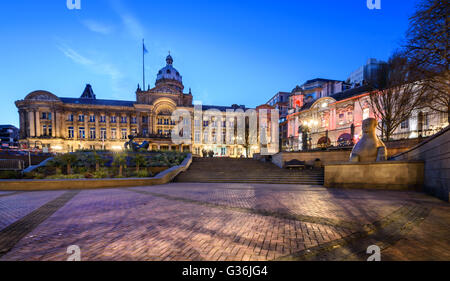 Birmingham Rathaus war auch das erste bedeutende Werk des 19. Jahrhunderts Revivals der römischen Architektur Stockfoto