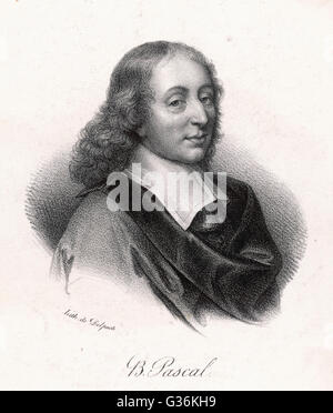 Französischen Philosophen BLAISE PASCAL (1623-1662) Datum: 1623-1662 Stockfoto