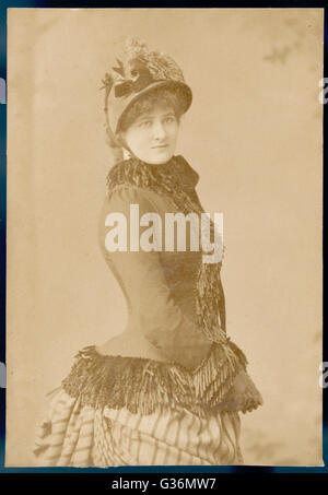 Viktorianische Frau in Outdoor-Kleidung.        Datum: um 1890 Stockfoto