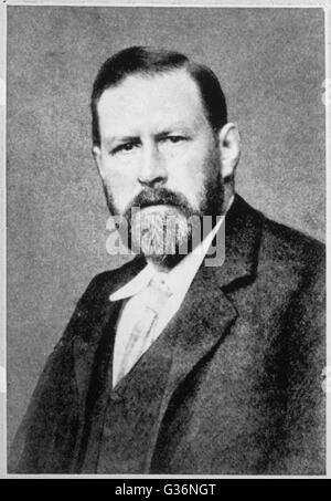 Bram Stoker, Novelist und kurzer Geschichteverfasser, am bekanntesten für das gotische Roman Dracula (1897).  Auch war er Theater Manager Henry Irving am Lyceum Theatre in London.        Datum: 1847-1912 Stockfoto