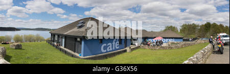 Kielder Forest Park, Northumberland, UK - Besucher Café, Turm Knowe Besucherzentrum Stockfoto