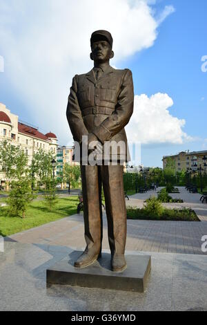 Denkmal für Charles de Gaulles in Charles de Gaulles Straße in Astana, Kasachstan Stockfoto