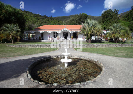 Furneaux Lodge, Queen Charlotte Track, Marlborough, Neuseeland Stockfoto